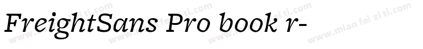 FreightSans Pro book r字体转换